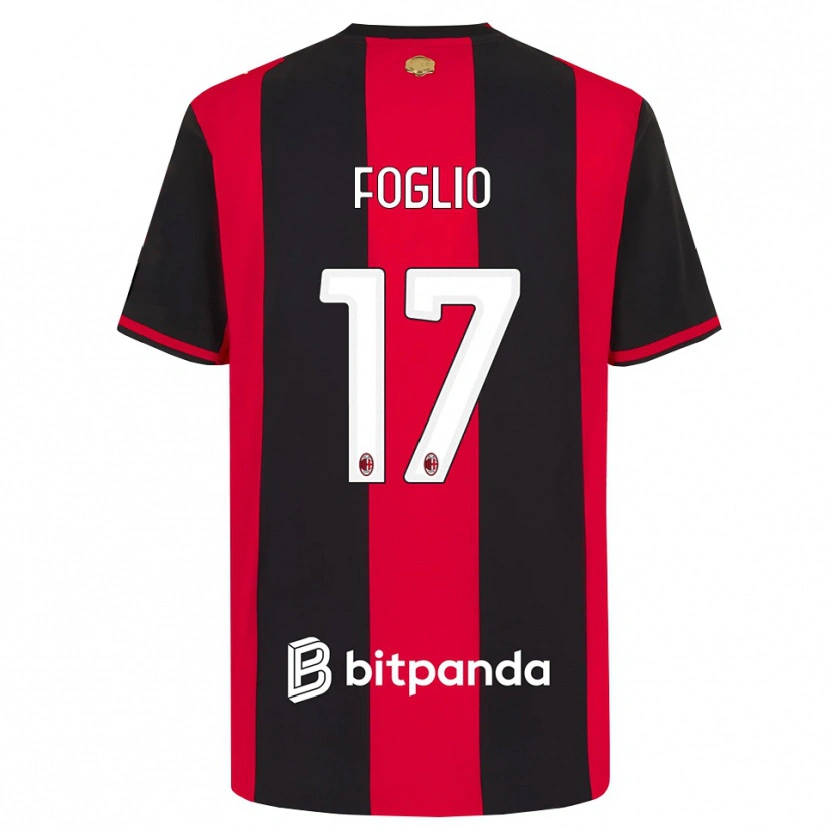 Danxen Bambino Maglia Christian Foglio #17 Rosso Nero Bianco Kit Gara Home 2026/27 Maglietta