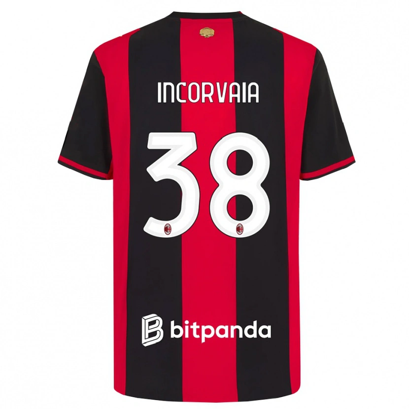 Danxen Bambino Maglia Giovanni Incorvaia #38 Rosso Nero Bianco Kit Gara Home 2026/27 Maglietta