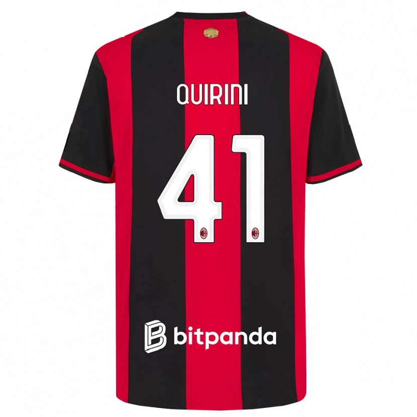 Danxen Bambino Maglia Ettore Quirini #41 Rosso Nero Bianco Kit Gara Home 2026/27 Maglietta