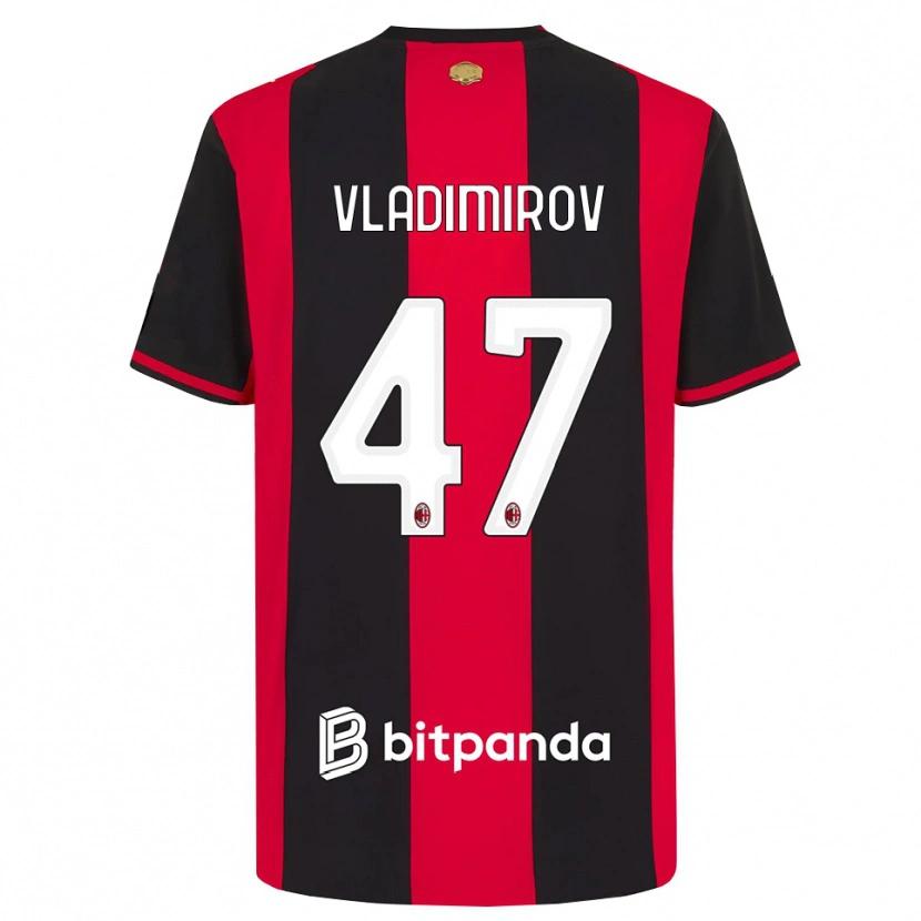 Danxen Bambino Maglia Valeri Vladimirov #47 Rosso Nero Bianco Kit Gara Home 2026/27 Maglietta