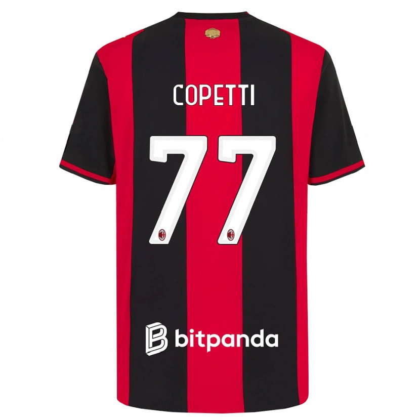Danxen Bambino Maglia Matilde Copetti #77 Rosso Nero Bianco Kit Gara Home 2026/27 Maglietta