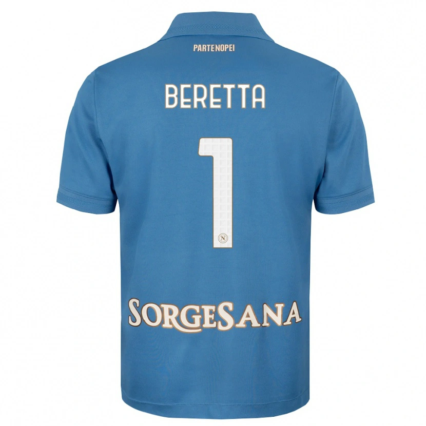 Danxen Bambino Maglia Beatrice Beretta #1 Blu Foschia Bianco Kit Gara Home 2026/27 Maglietta