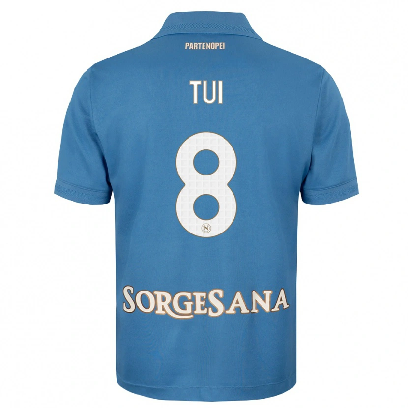 Danxen Bambino Maglia Sara Tui #8 Blu Foschia Bianco Kit Gara Home 2026/27 Maglietta