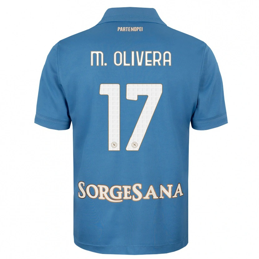 Danxen Bambino Maglia Mathías Olivera #17 Blu Foschia Bianco Kit Gara Home 2026/27 Maglietta