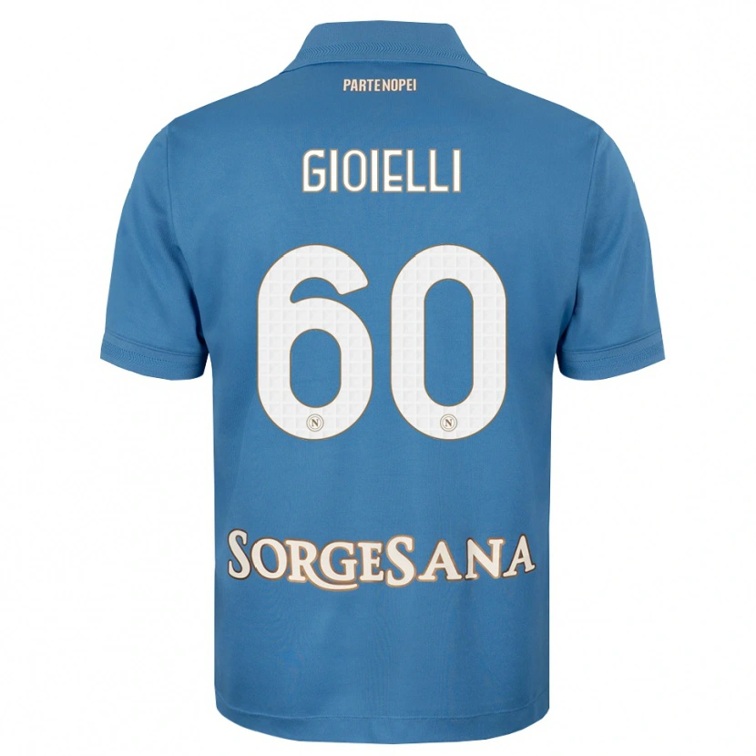 Danxen Bambino Maglia Francesco Gioielli #60 Blu Foschia Bianco Kit Gara Home 2026/27 Maglietta