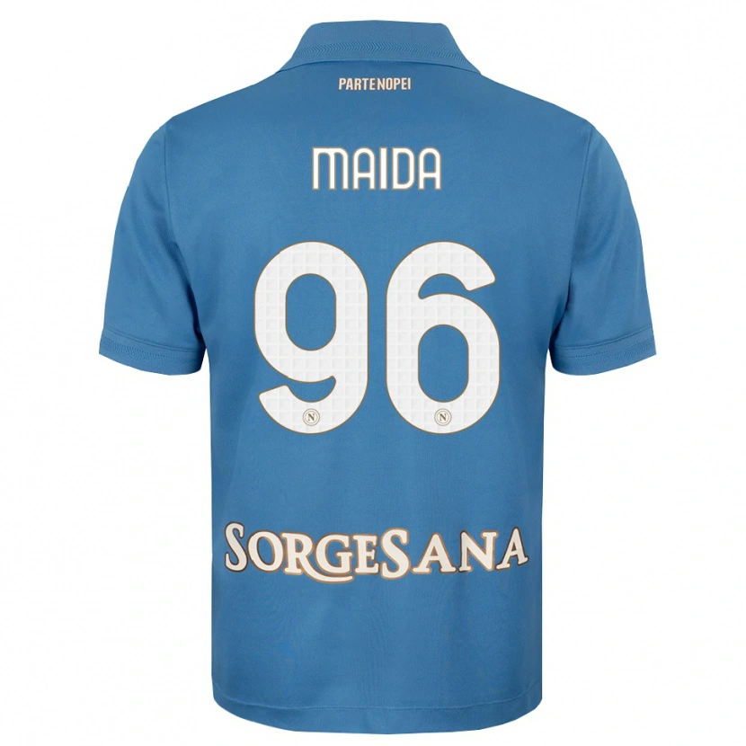 Danxen Bambino Maglia Giuseppe Maida #96 Blu Foschia Bianco Kit Gara Home 2026/27 Maglietta