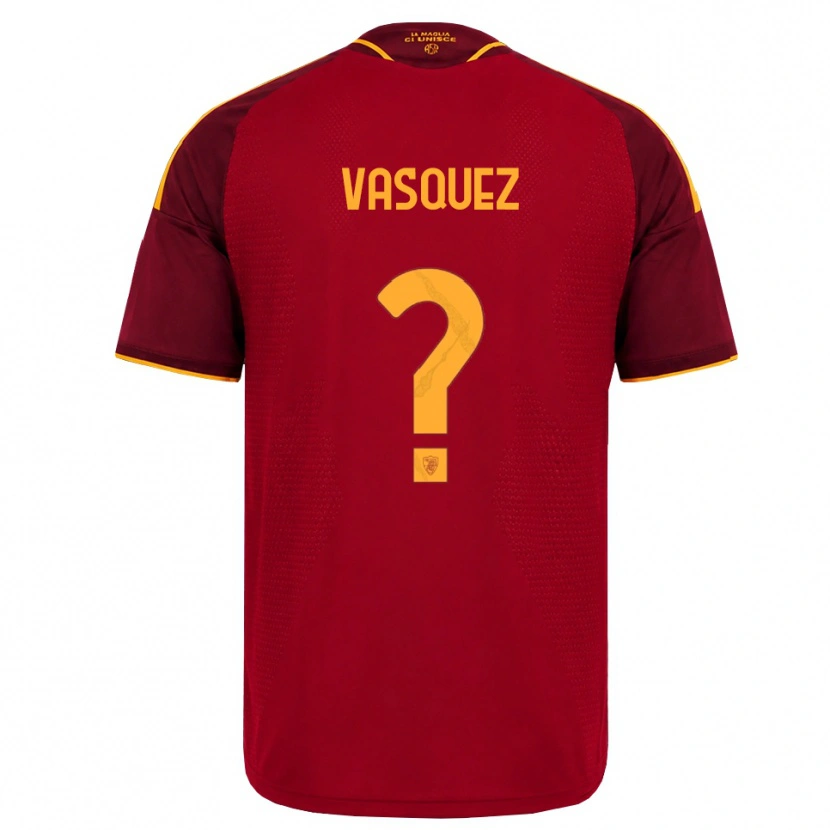 Danxen Bambino Maglia Devis Vásquez #0 Rosso Giallo Dorato Kit Gara Home 2026/27 Maglietta