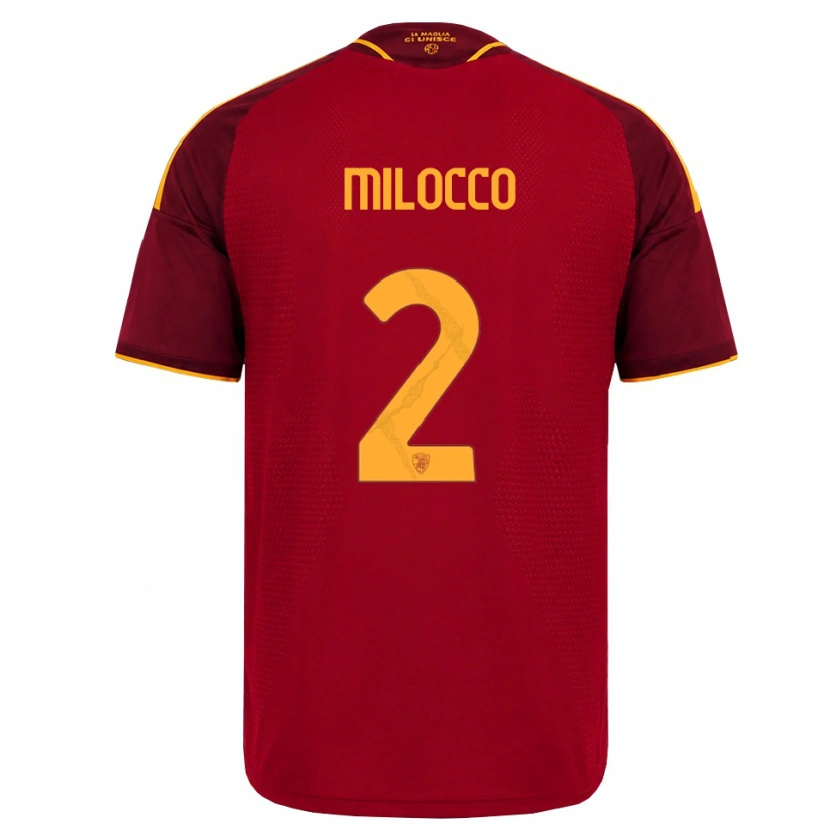 Danxen Bambino Maglia Matias Milocco #2 Rosso Giallo Dorato Kit Gara Home 2026/27 Maglietta