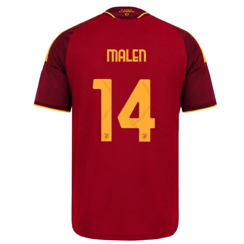 Danxen Bambino Maglia Donyell Malen #14 Rosso Giallo Dorato Kit Gara Home 2026/27 Maglietta