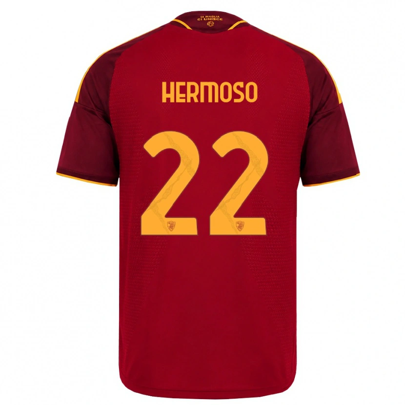 Danxen Bambino Maglia Mario Hermoso #22 Rosso Giallo Dorato Kit Gara Home 2026/27 Maglietta