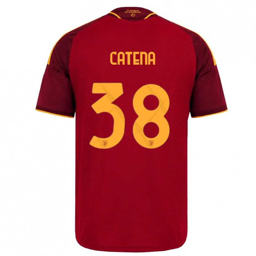 Danxen Bambino Maglia Giada Catena #38 Rosso Giallo Dorato Kit Gara Home 2026/27 Maglietta