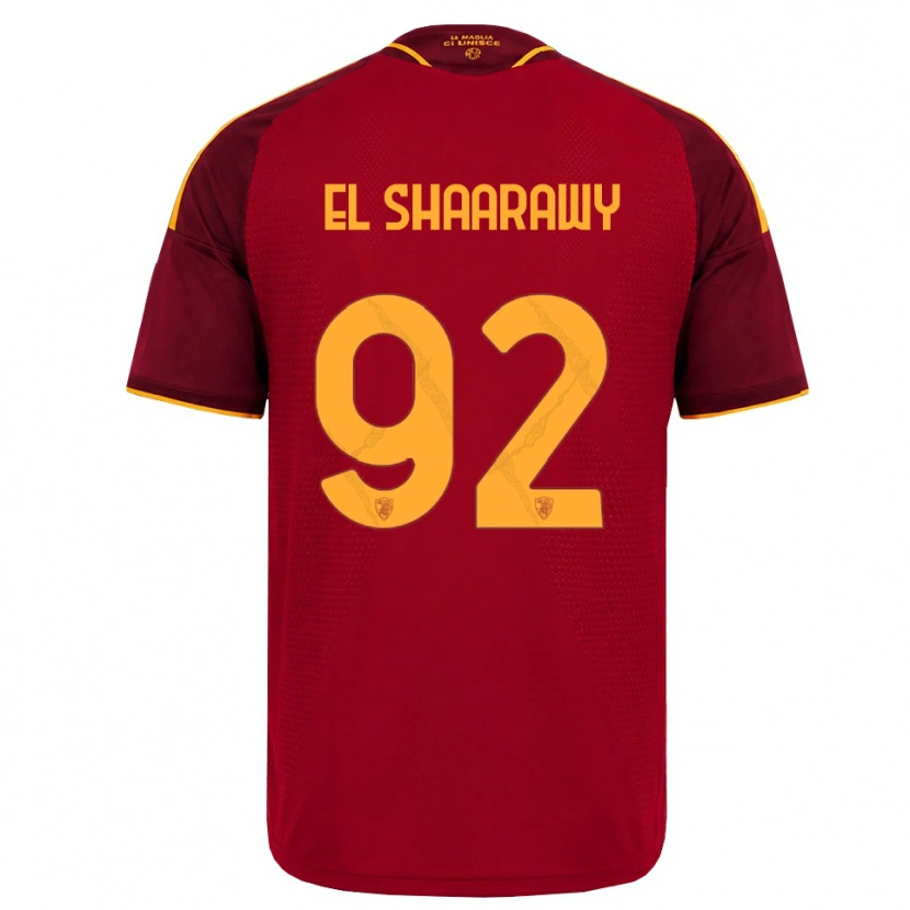 Danxen Bambino Maglia Stephan El Shaarawy #92 Rosso Giallo Dorato Kit Gara Home 2026/27 Maglietta