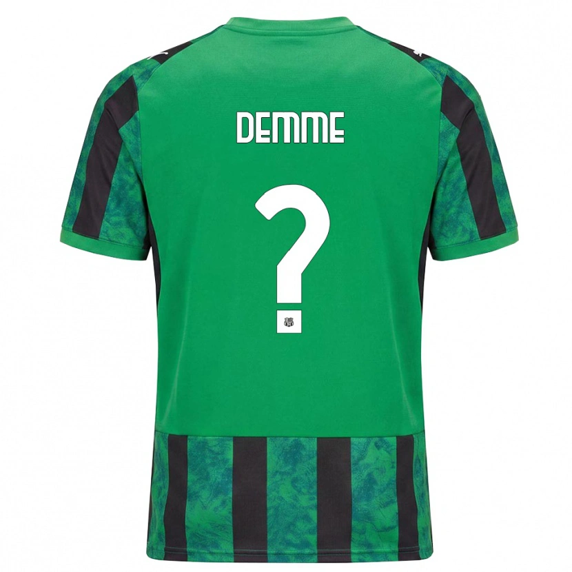 Danxen Bambino Maglia Antonio Demme #0 Verde Nero Bianco Kit Gara Home 2026/27 Maglietta