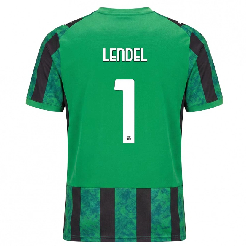 Danxen Bambino Maglia Davide Lendel #1 Verde Nero Bianco Kit Gara Home 2026/27 Maglietta