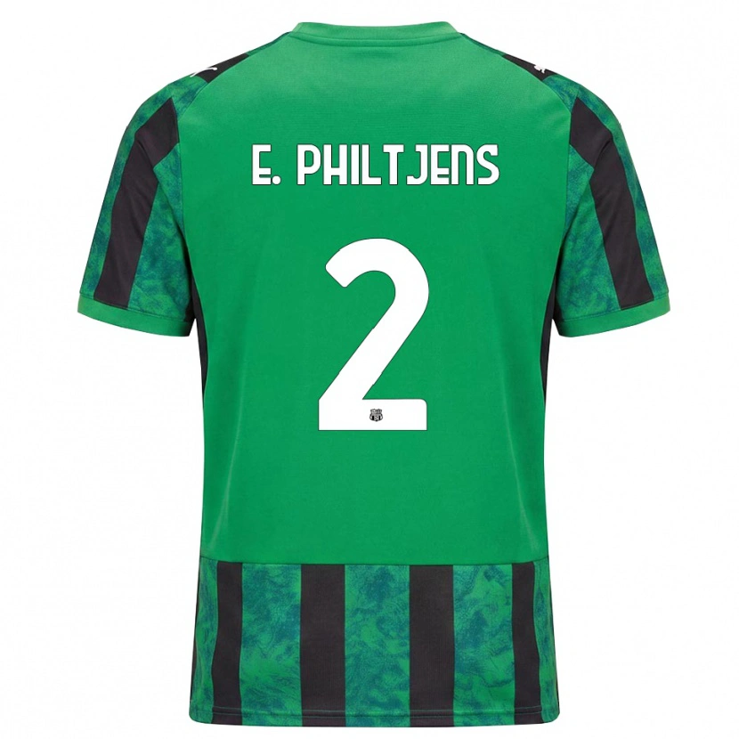 Danxen Bambino Maglia Davina Brigitte E. Philtjens #2 Verde Nero Bianco Kit Gara Home 2026/27 Maglietta