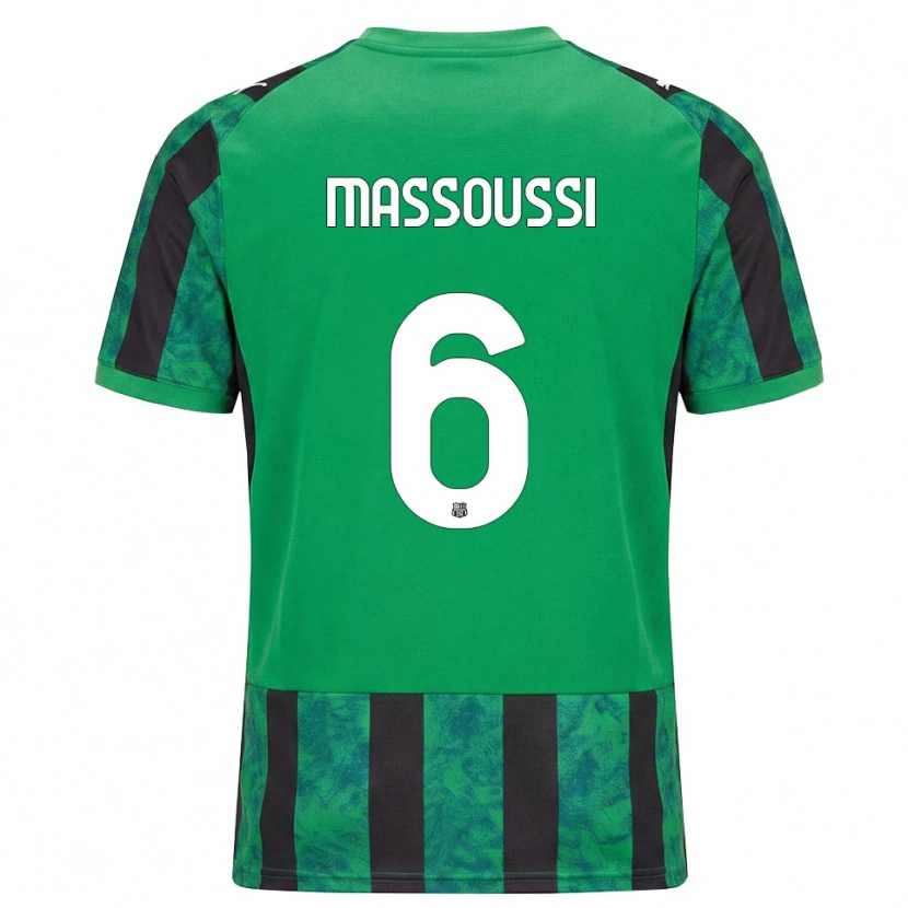 Danxen Bambino Maglia Zaid Massoussi #6 Verde Nero Bianco Kit Gara Home 2026/27 Maglietta