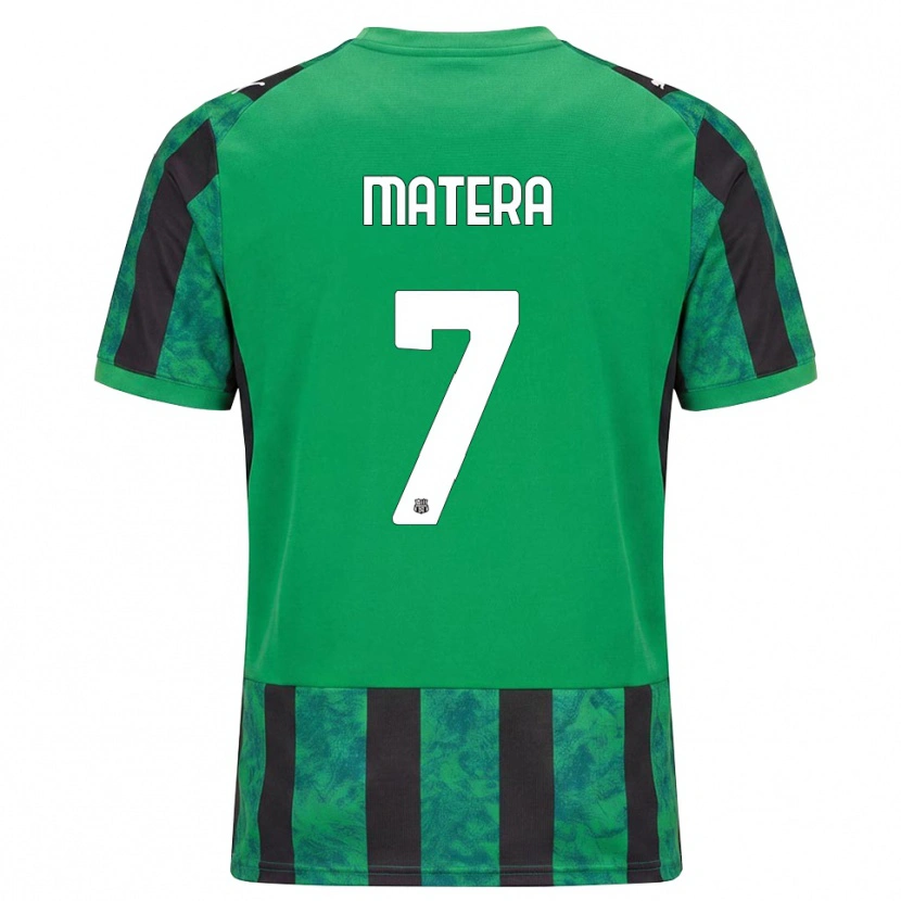Danxen Bambino Maglia Lorenzo Matera #7 Verde Nero Bianco Kit Gara Home 2026/27 Maglietta