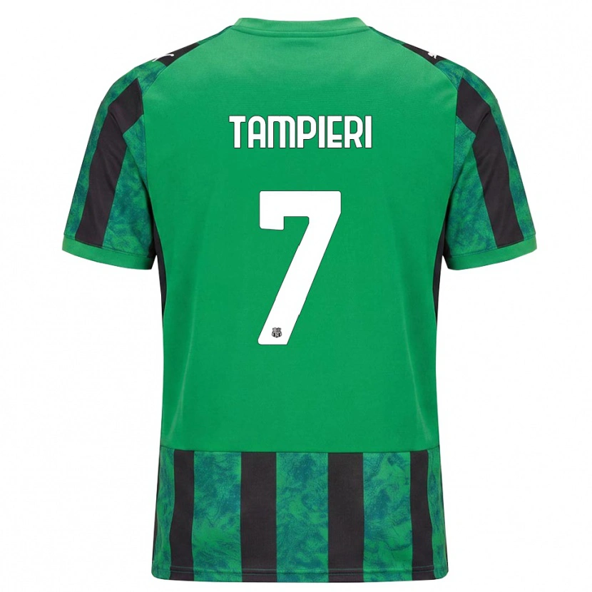 Danxen Bambino Maglia Diego Tampieri #7 Verde Nero Bianco Kit Gara Home 2026/27 Maglietta