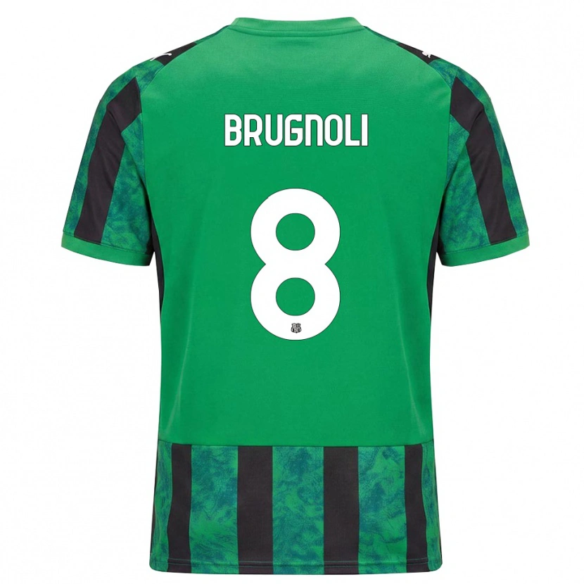 Danxen Bambino Maglia Giuseppe Brugnoli #8 Verde Nero Bianco Kit Gara Home 2026/27 Maglietta