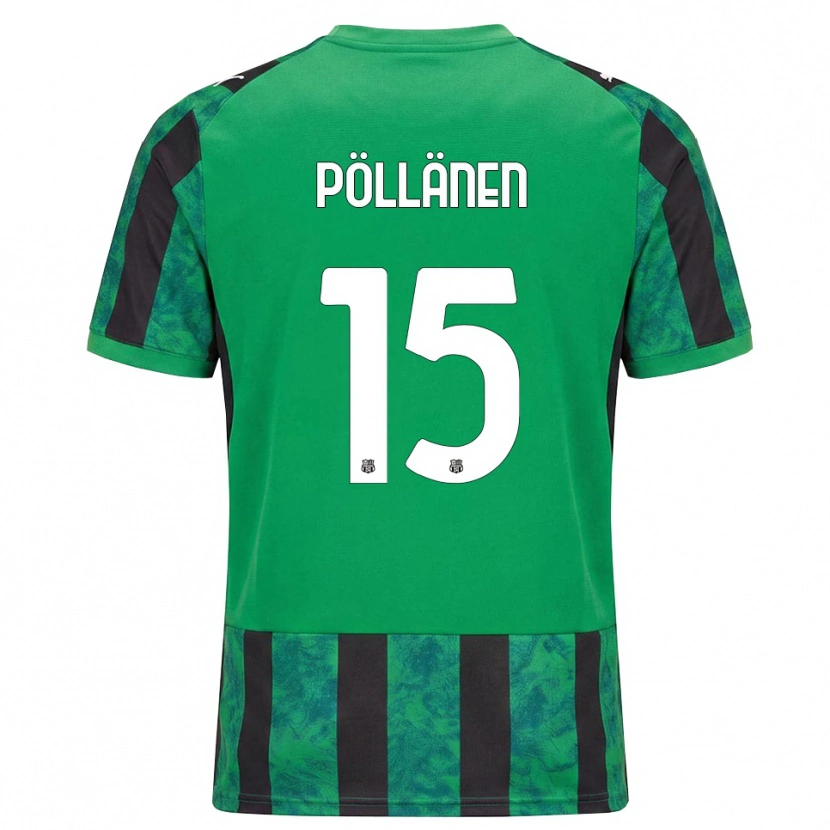 Danxen Bambino Maglia Pharez Pöllänen #15 Verde Nero Bianco Kit Gara Home 2026/27 Maglietta