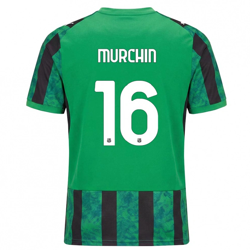 Danxen Bambino Maglia Adrian Murchin #16 Verde Nero Bianco Kit Gara Home 2026/27 Maglietta