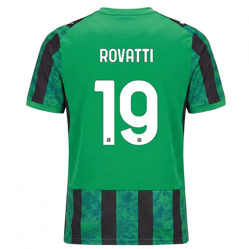 Danxen Bambino Maglia Matteo Rovatti #19 Verde Nero Bianco Kit Gara Home 2026/27 Maglietta