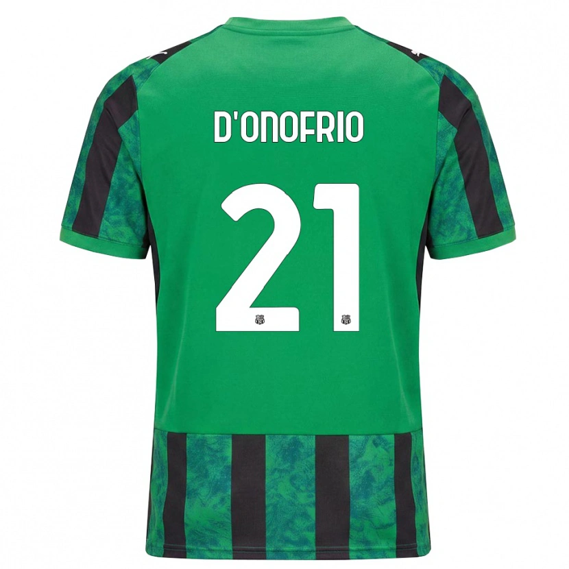 Danxen Bambino Maglia Karol D'onofrio #21 Verde Nero Bianco Kit Gara Home 2026/27 Maglietta