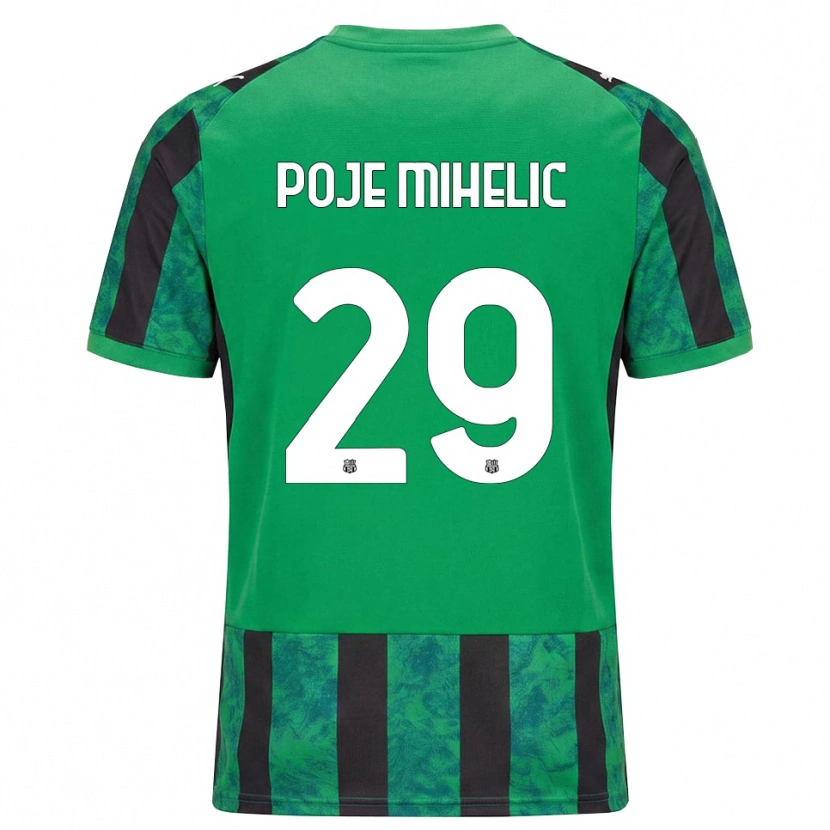 Danxen Bambino Maglia Naja Poje Mihelič #29 Verde Nero Bianco Kit Gara Home 2026/27 Maglietta