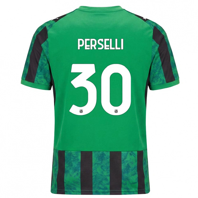 Danxen Bambino Maglia Manuela Perselli #30 Verde Nero Bianco Kit Gara Home 2026/27 Maglietta