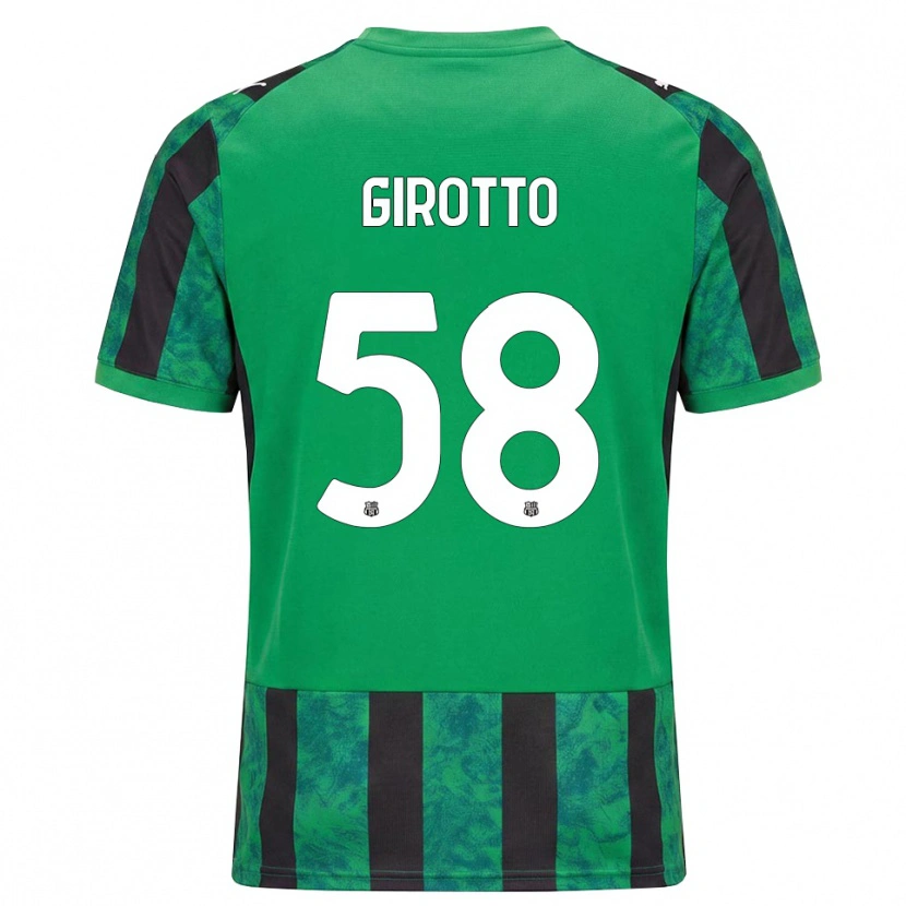 Danxen Bambino Maglia Emma Girotto #58 Verde Nero Bianco Kit Gara Home 2026/27 Maglietta