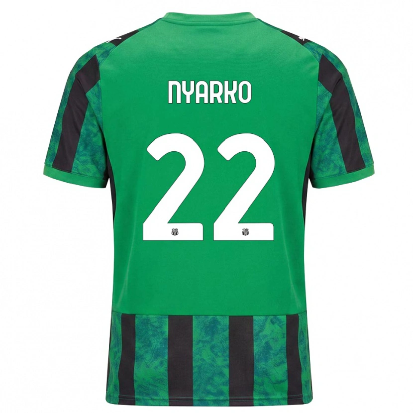Danxen Bambino Maglia Lorenzo Nyarko #22 Verde Nero Bianco Kit Gara Home 2026/27 Maglietta
