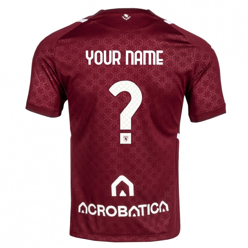 Danxen Bambino Maglia Il Tuo Nome #0 Borgogna Bianco Kit Gara Home 2026/27 Maglietta