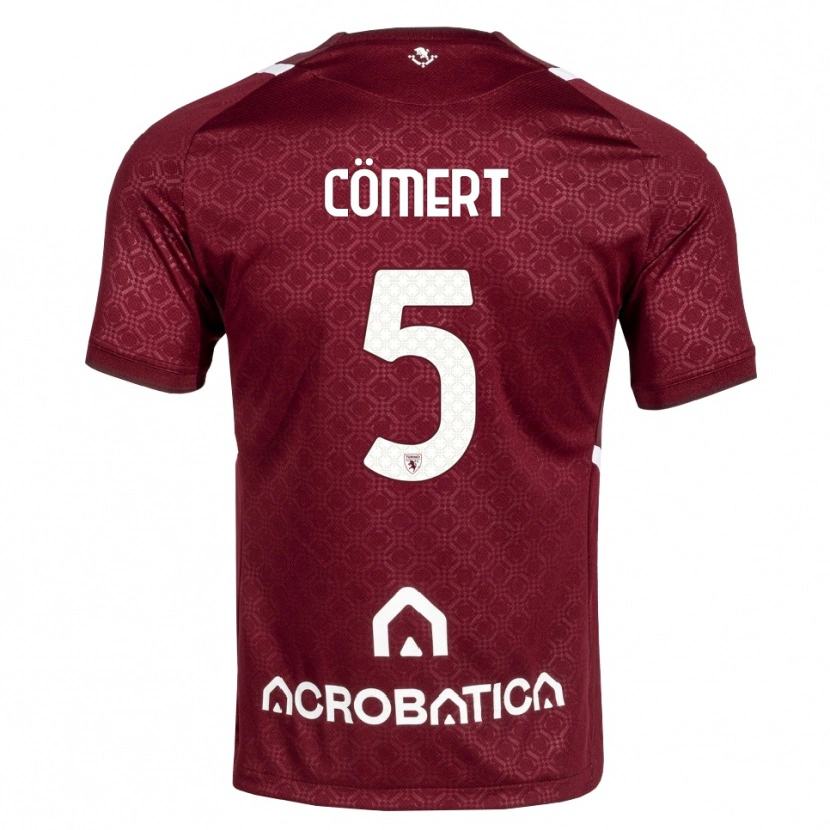 Danxen Bambino Maglia Eray Cömert #5 Borgogna Bianco Kit Gara Home 2026/27 Maglietta