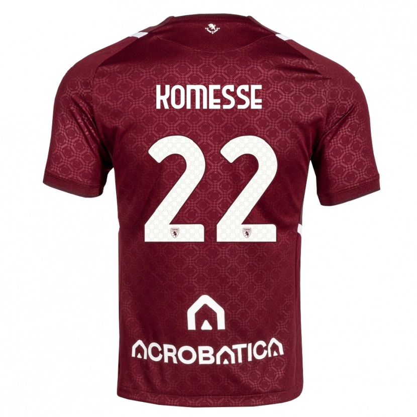 Danxen Bambino Maglia Josias Sabone Komesse #22 Borgogna Bianco Kit Gara Home 2026/27 Maglietta