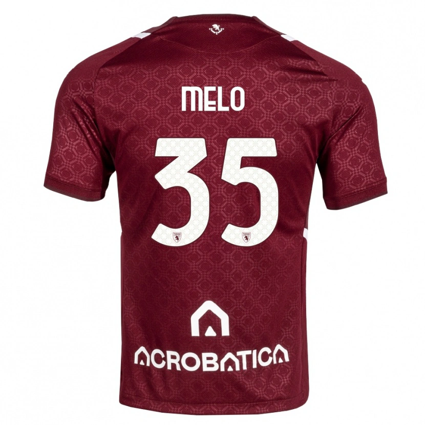 Danxen Bambino Maglia Rafael Melo #35 Borgogna Bianco Kit Gara Home 2026/27 Maglietta