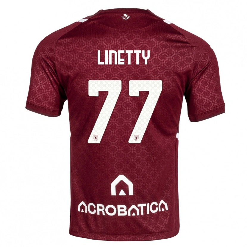 Danxen Bambino Maglia Karol Linetty #77 Borgogna Bianco Kit Gara Home 2026/27 Maglietta
