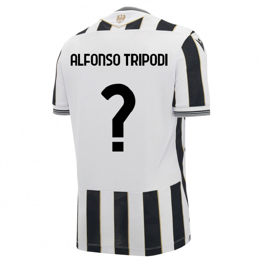 Danxen Bambino Maglia Leonardo Alfonso Tripodi #0 Nero Bianco Rosa Kit Gara Home 2026/27 Maglietta
