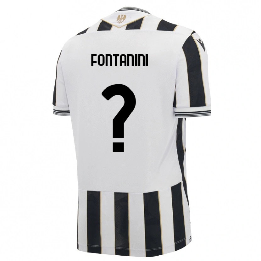 Danxen Bambino Maglia Stefano Fontanini #0 Nero Bianco Rosa Kit Gara Home 2026/27 Maglietta