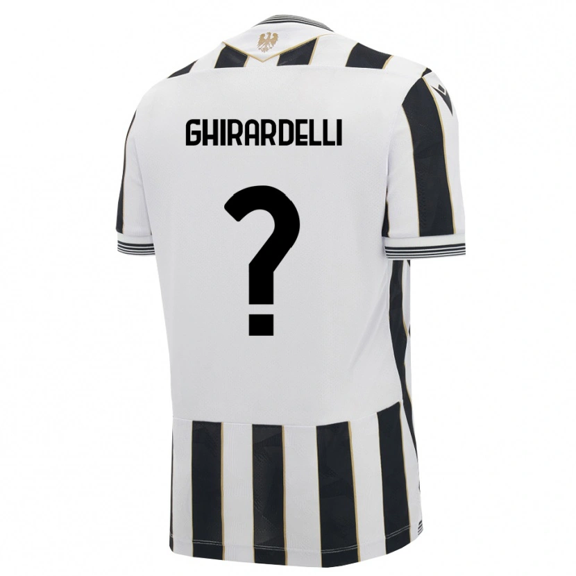 Danxen Bambino Maglia Davide Ghirardelli #0 Nero Bianco Rosa Kit Gara Home 2026/27 Maglietta