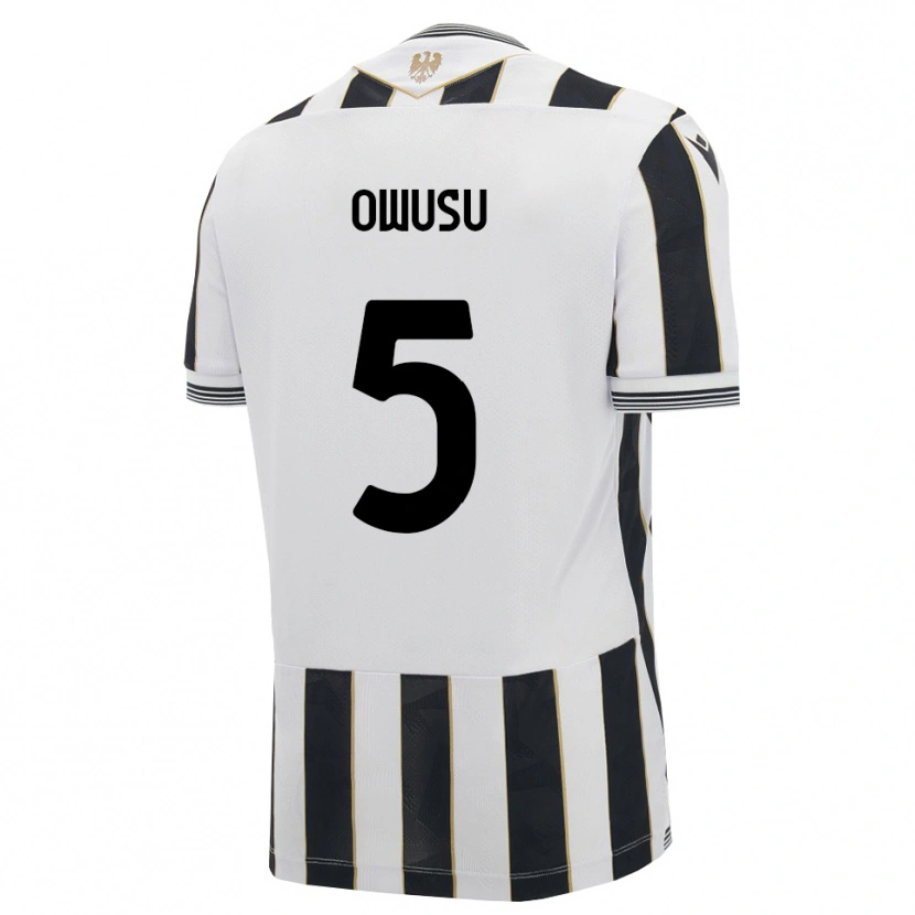 Danxen Bambino Maglia Robert Owusu #5 Nero Bianco Rosa Kit Gara Home 2026/27 Maglietta
