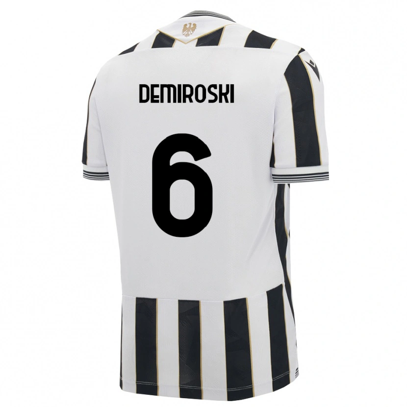 Danxen Bambino Maglia Shenol Demiroski #6 Nero Bianco Rosa Kit Gara Home 2026/27 Maglietta