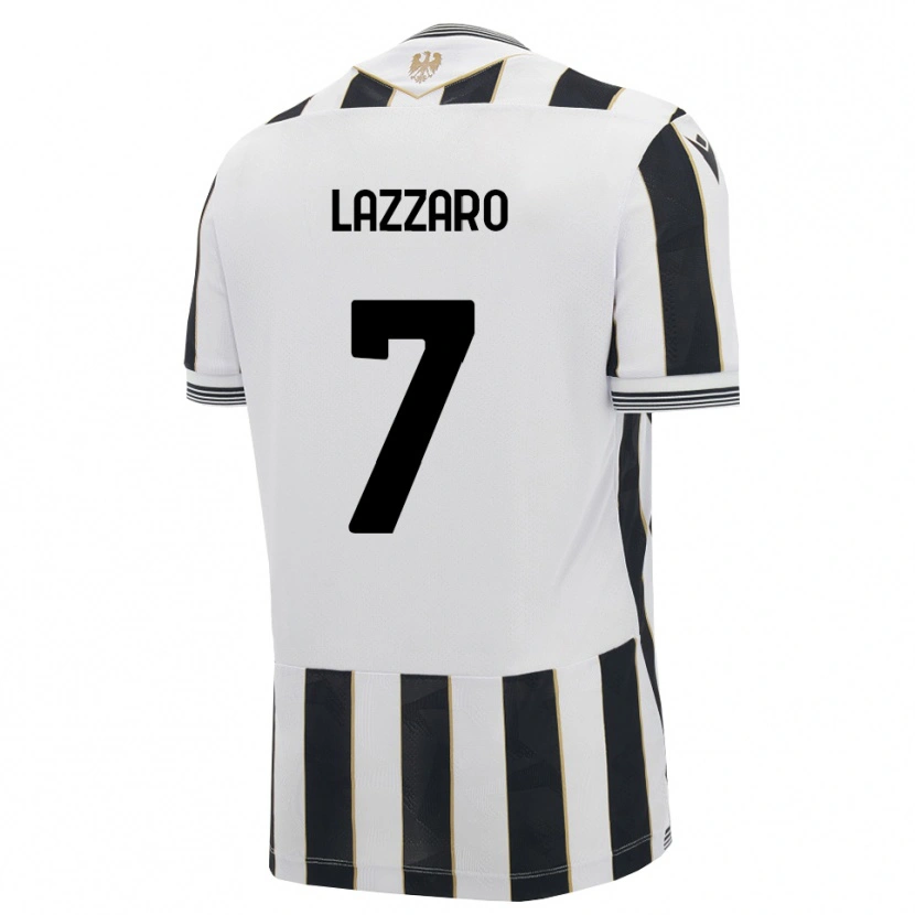 Danxen Bambino Maglia Davide Lazzaro #7 Nero Bianco Rosa Kit Gara Home 2026/27 Maglietta