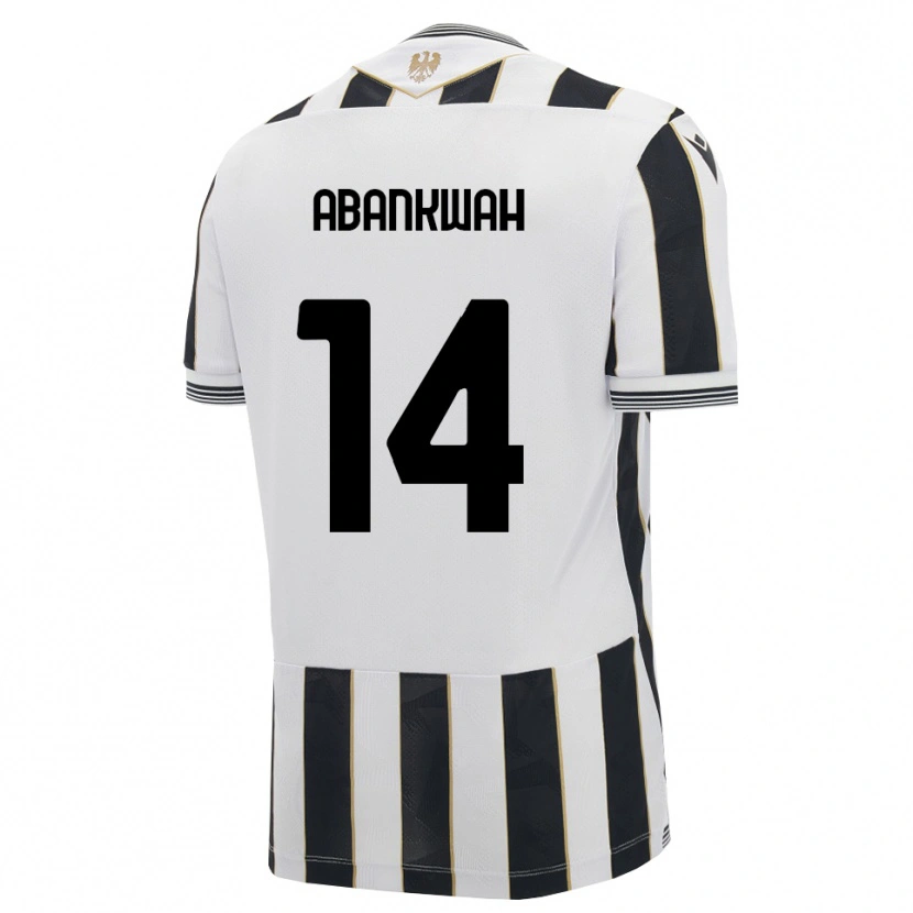 Danxen Bambino Maglia James Abankwah #14 Nero Bianco Rosa Kit Gara Home 2026/27 Maglietta