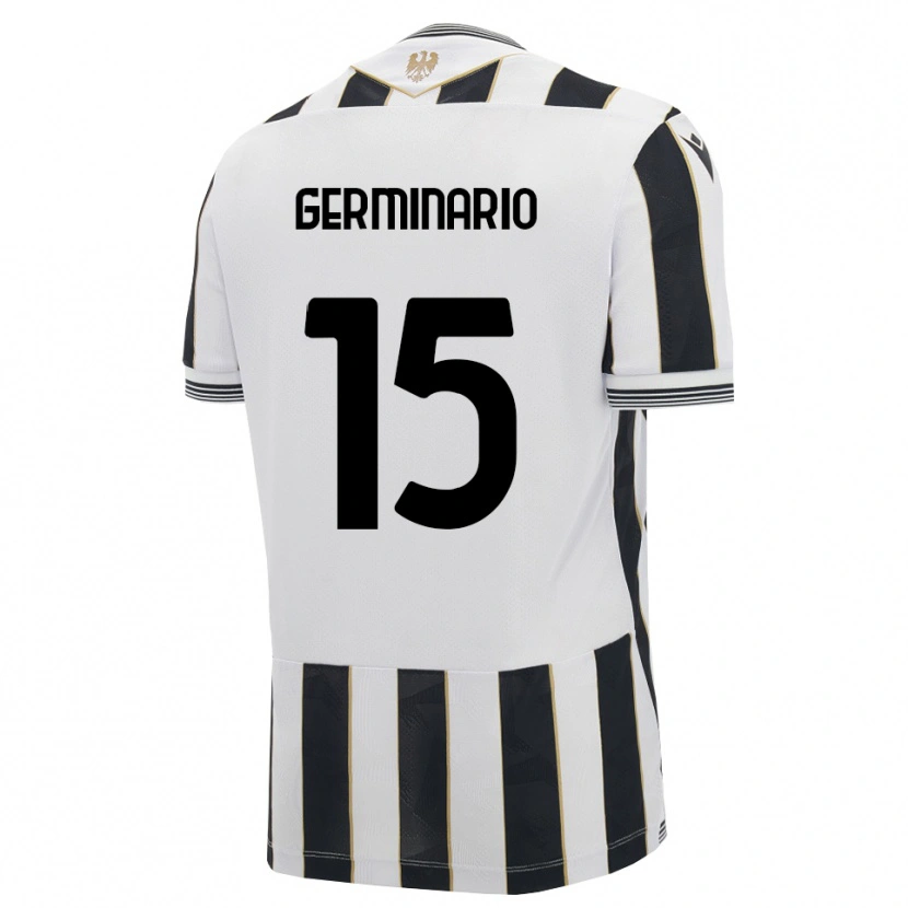 Danxen Bambino Maglia Mattia Germinario #15 Nero Bianco Rosa Kit Gara Home 2026/27 Maglietta