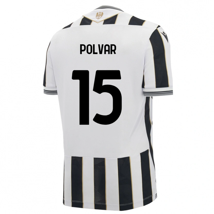 Danxen Bambino Maglia Francesco Polvar #15 Nero Bianco Rosa Kit Gara Home 2026/27 Maglietta