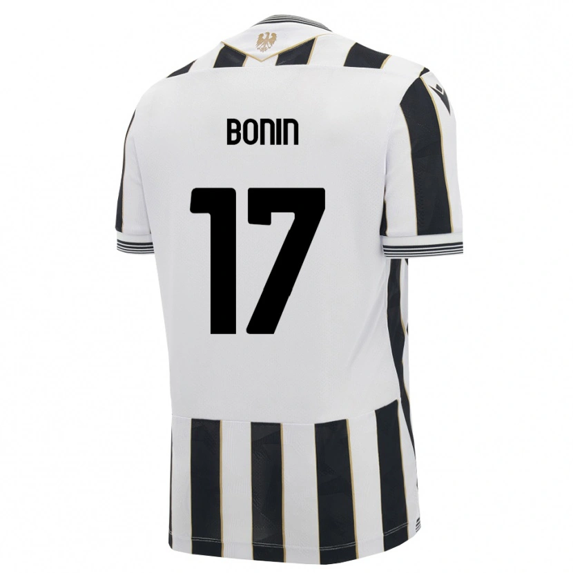 Danxen Bambino Maglia Luca Bonin #17 Nero Bianco Rosa Kit Gara Home 2026/27 Maglietta