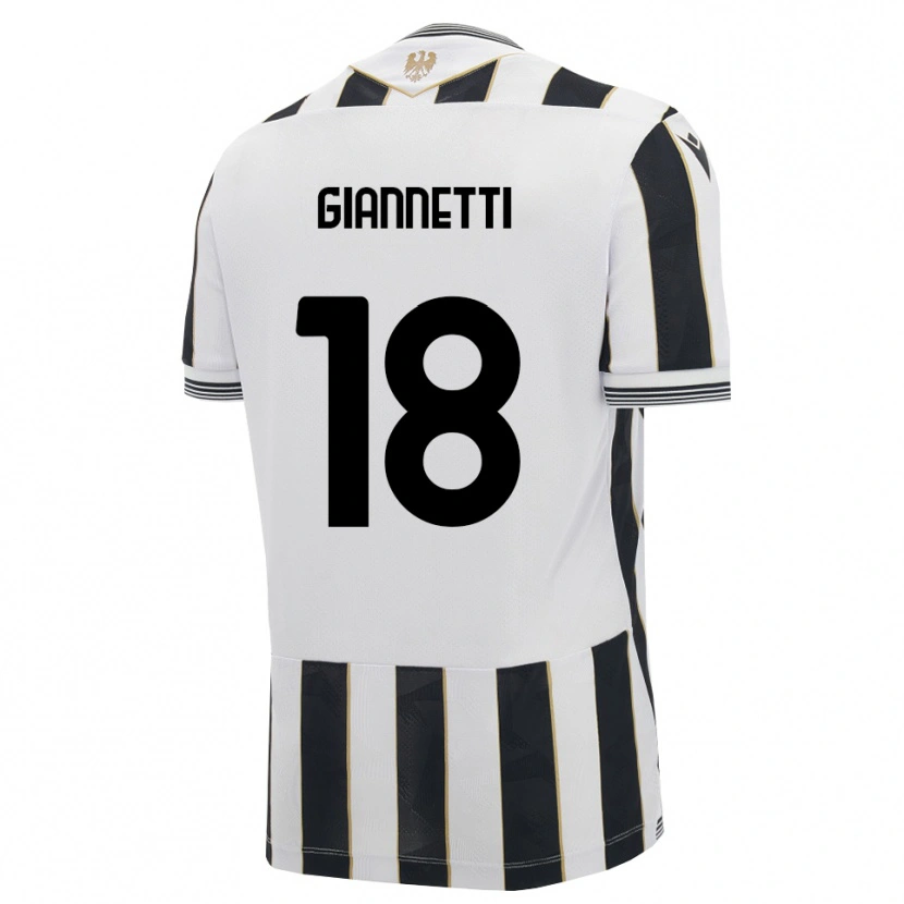 Danxen Bambino Maglia Lautaro Giannetti #18 Nero Bianco Rosa Kit Gara Home 2026/27 Maglietta