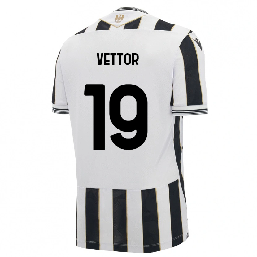 Danxen Bambino Maglia Marco Vettor #19 Nero Bianco Rosa Kit Gara Home 2026/27 Maglietta