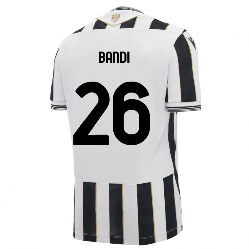 Danxen Bambino Maglia Gabriel Bandi #26 Nero Bianco Rosa Kit Gara Home 2026/27 Maglietta