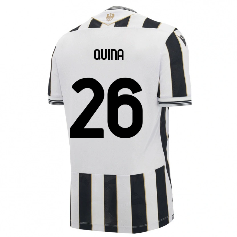 Danxen Bambino Maglia Domingos Quina #26 Nero Bianco Rosa Kit Gara Home 2026/27 Maglietta